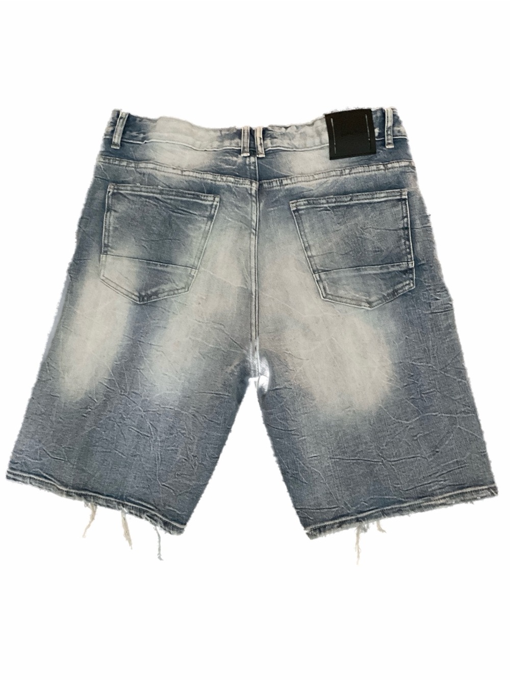 Men's Washed Blue Denim Shorts - Casual Summer Style